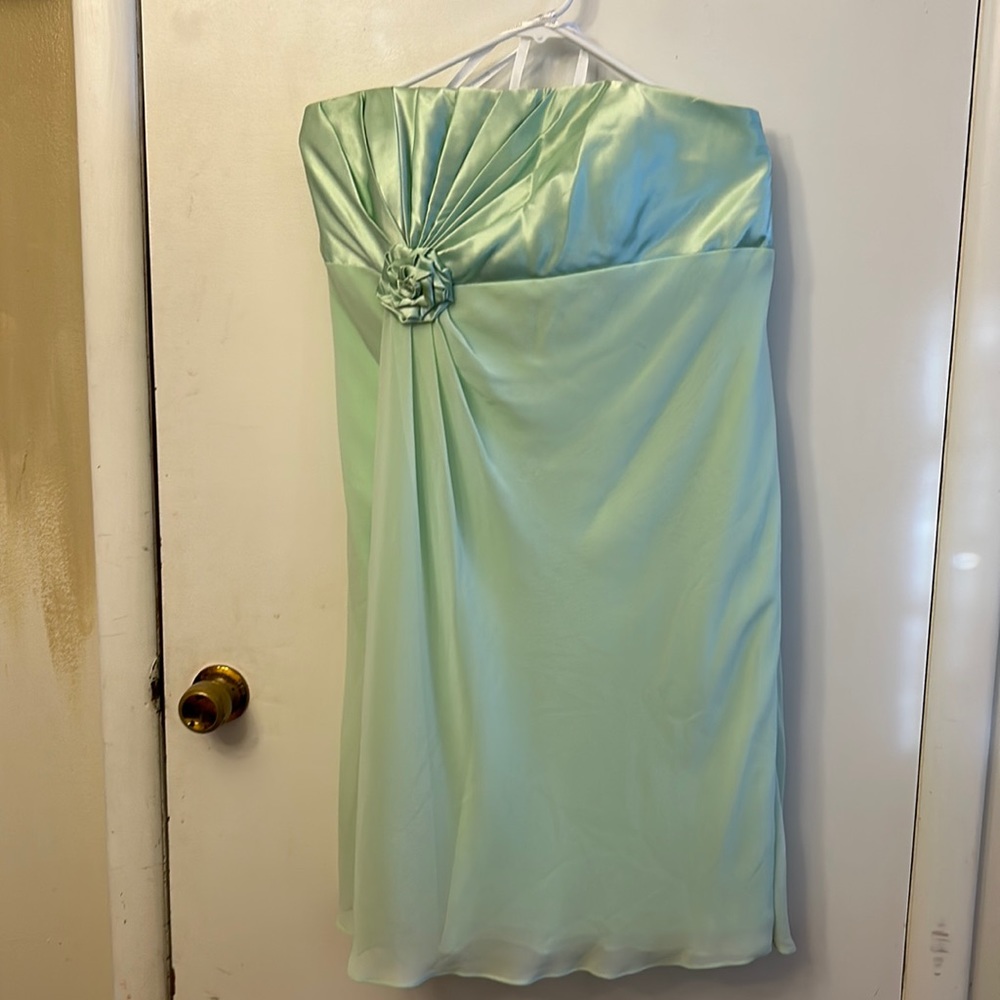 David’s Bridal Women’s Dress Mint Green Size 16 NWT